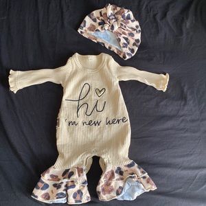 3-6 Months 2pc Cheetah Print Outfit
